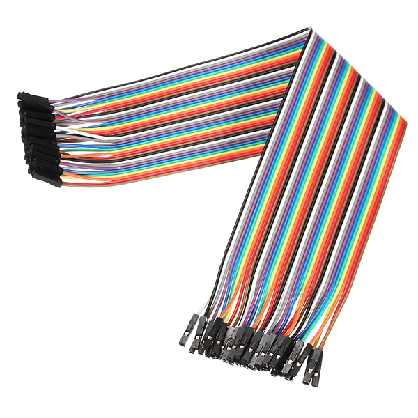 new 40pcs 30cm female to female color dupont line jumper cable wires connector 2.54mm