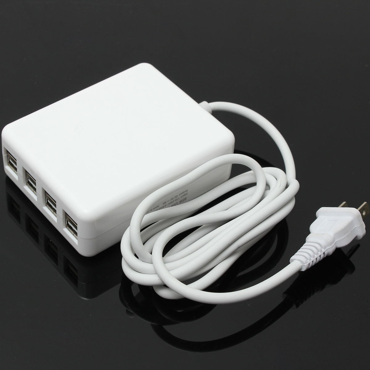 new 40w universal 6 port portable usb hub desktop wall charger adapter us/uk/eu plug
