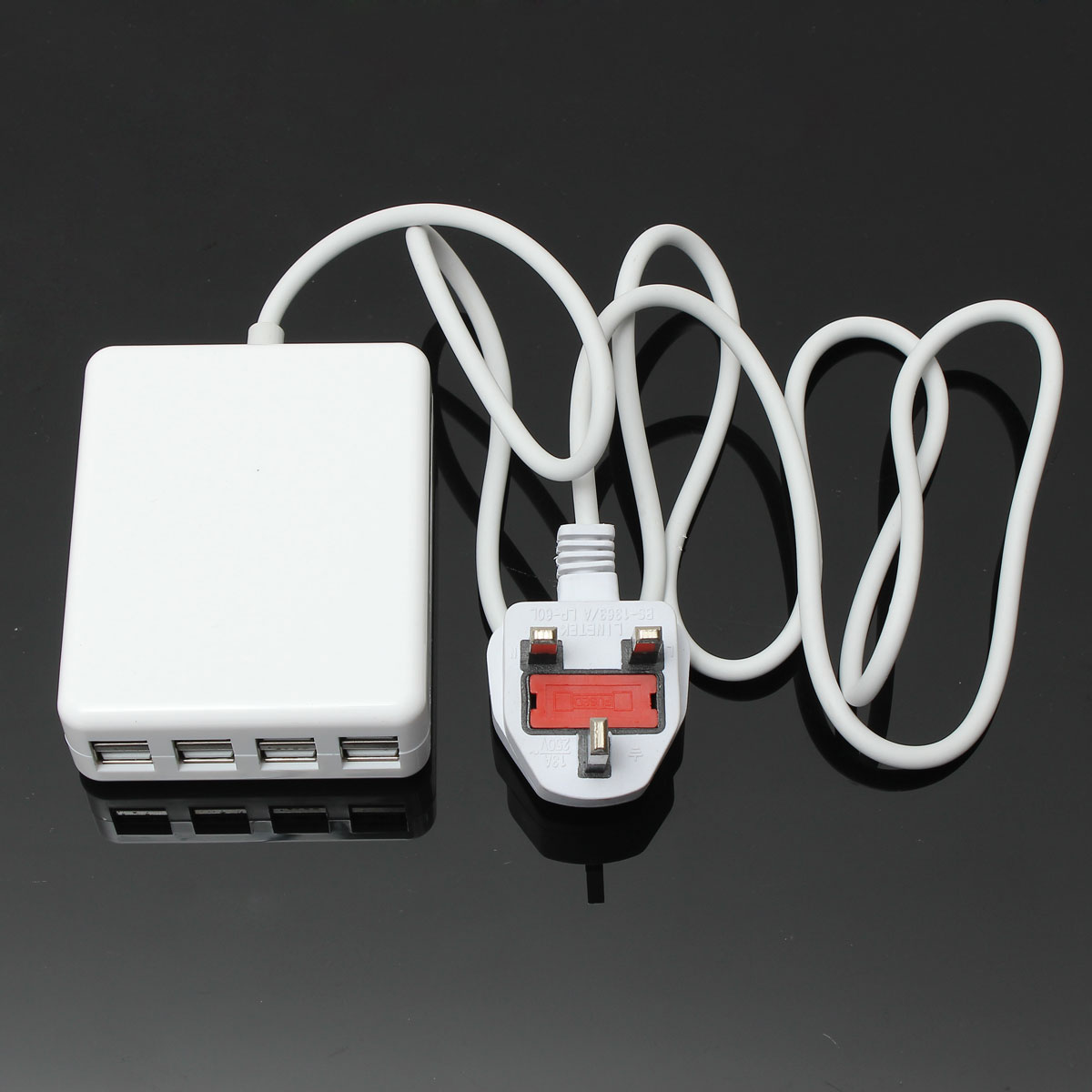 new 40w universal 6 port portable usb hub desktop wall charger adapter us/uk/eu plug