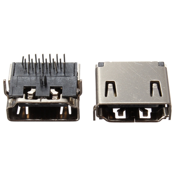 new 5pcs 19 pin hdmi type 90 video male plug female feet in three rows connector