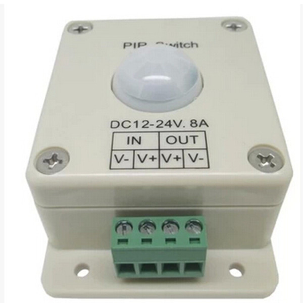 new arrival 12v-24v 8a infrared pir motion sensor switch controller for strip lights