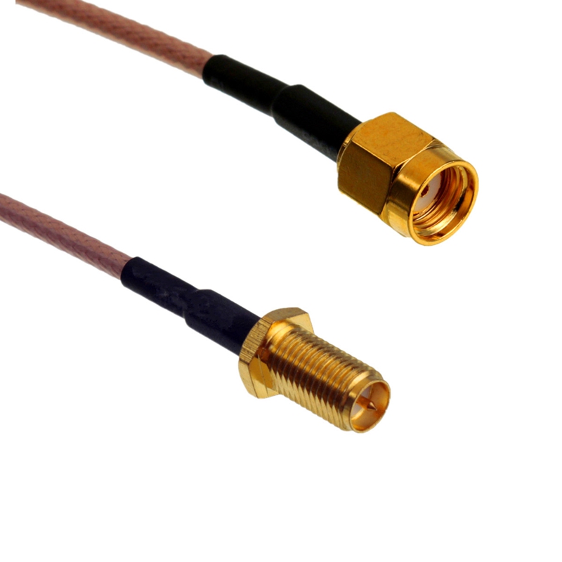 new arrival 15cm 6 inch cable connector rp sma male jack to female plug bulkhead crimp rg316