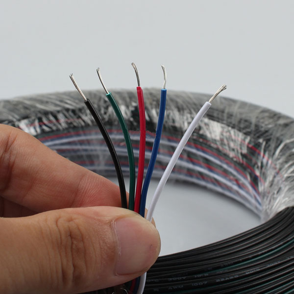 new arrival 1meter 5-pin led rgb strip extension cable wire for 5050/3528 led strips