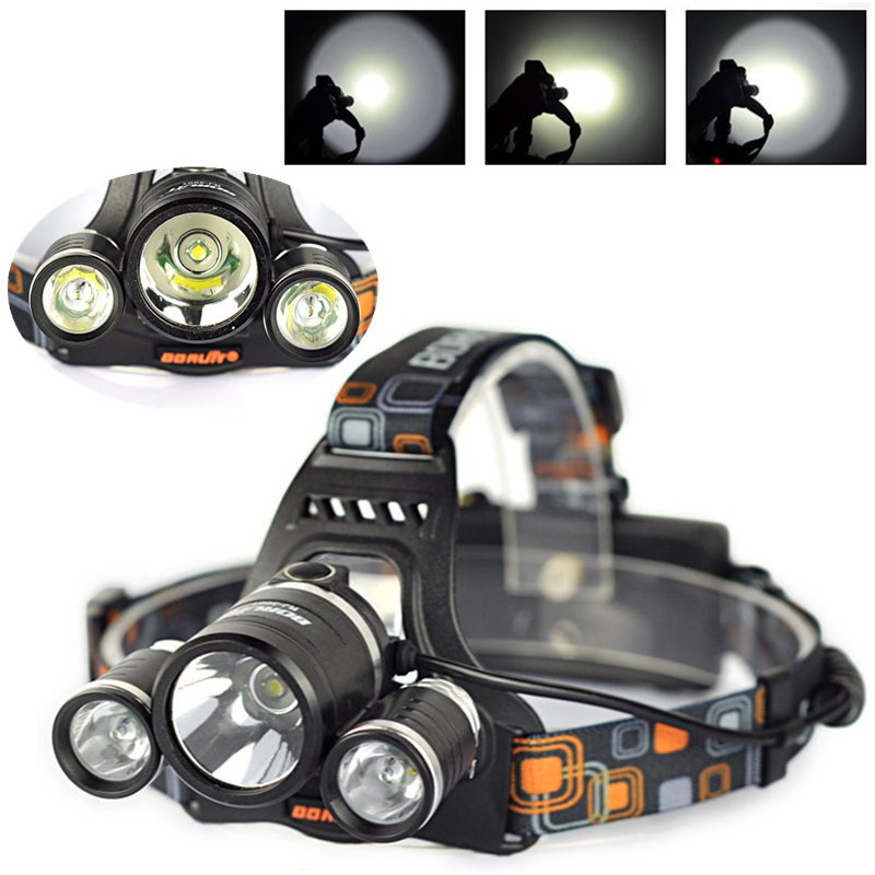 new arrival 5000lm 3xcree xm-l xml t6 led headlamp headlight head torch lamps rechargeable