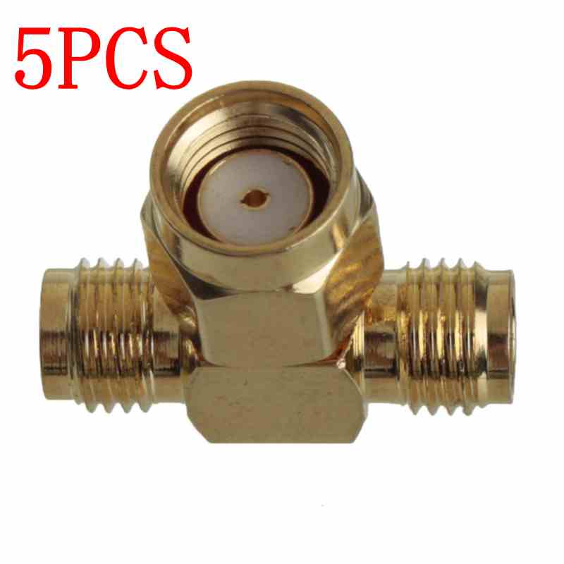 new arrival 5pcs adapter sma male to two sma female jack triple t rf connector triple 1m2f new arrival 5pcs adapter sma male to two sma female jack triple t rf connector triple 1m2f