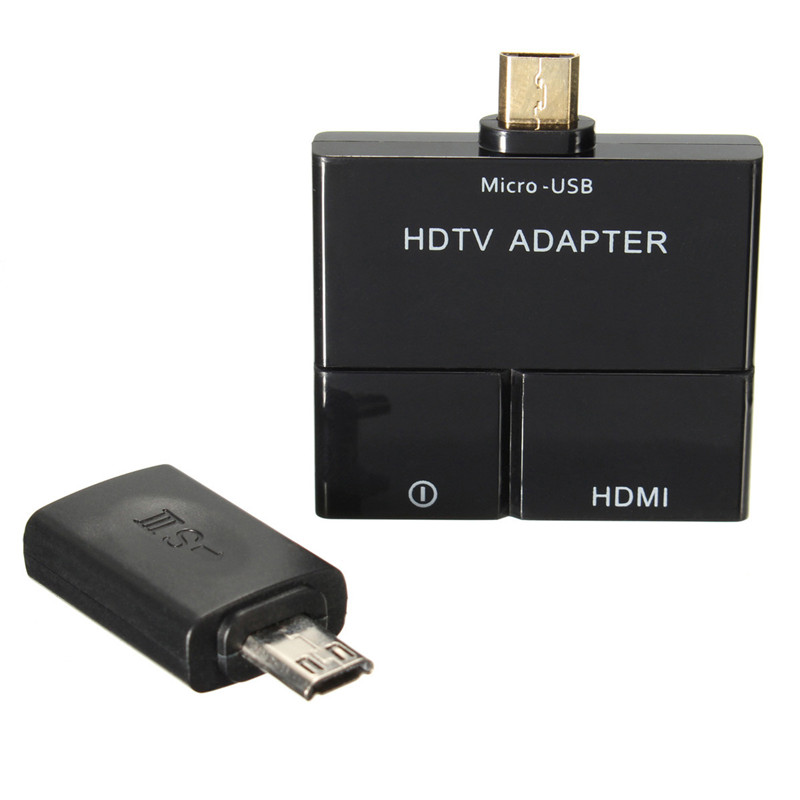 new arrival black mhl micro usb male to hdmi hd tv female adapter cable 3.8x3.5x0.7cm