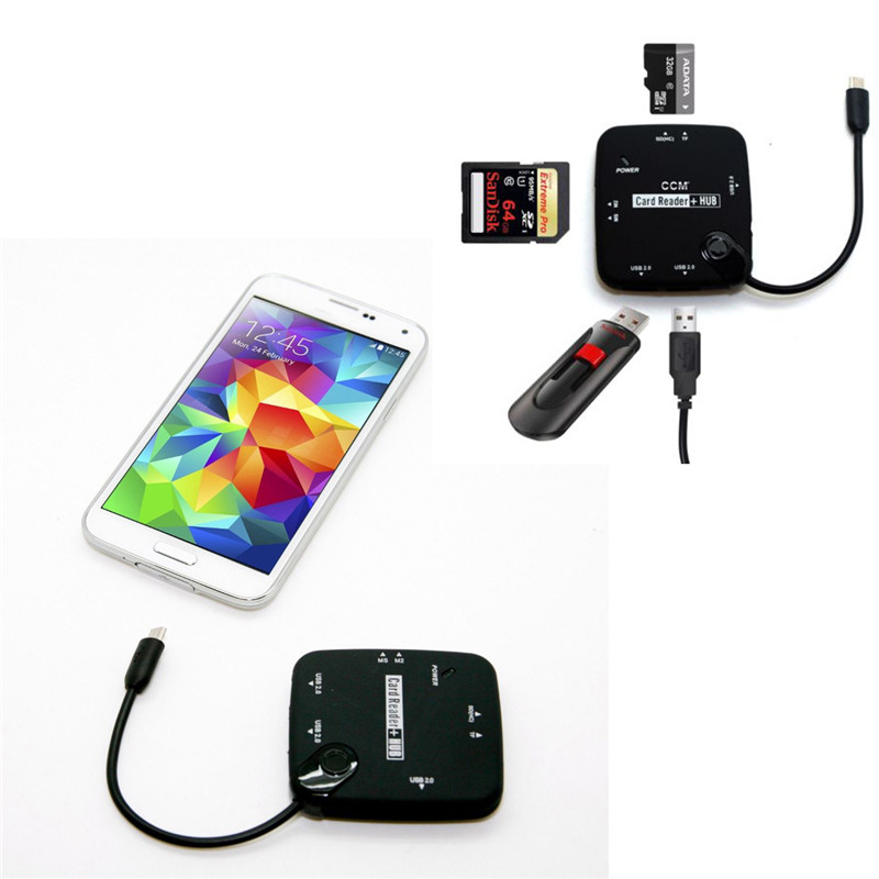 new arrival micro usb host adapter connection otg cable sdhc card reader hub for galaxy s6 s5