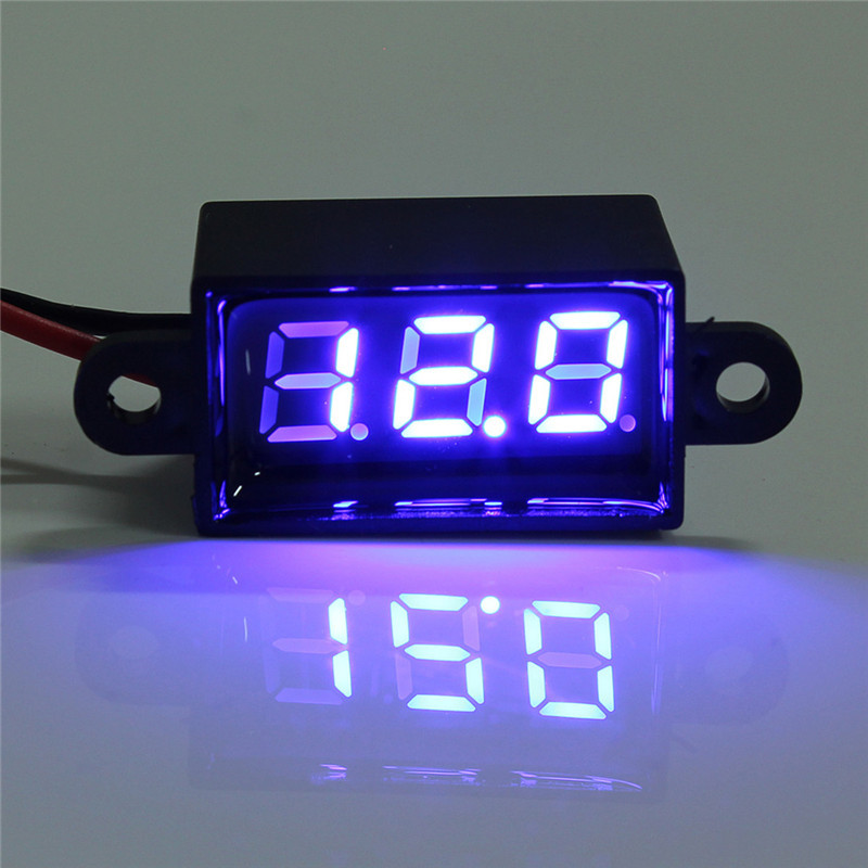 new arrival waterproof 0.28 dc 3.5-30v mini digital led voltmeter volt meter f 12v car moto