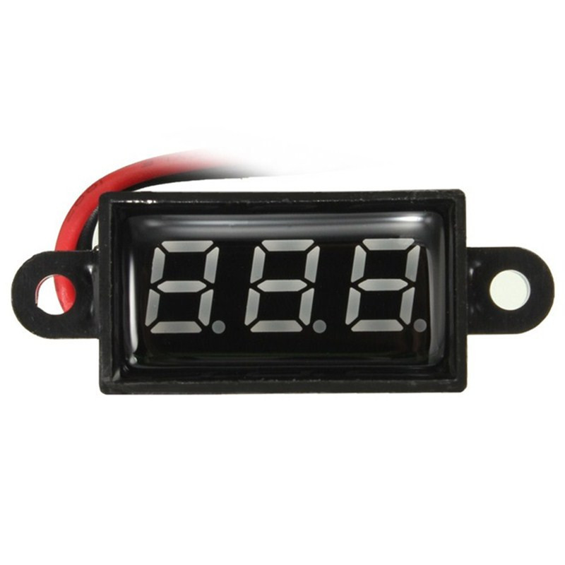 new arrival waterproof 0.28 dc 3.5-30v mini digital led voltmeter volt meter f 12v car moto