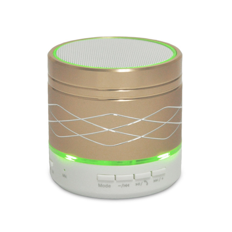 new arrival wireless bluetooth speaker mini led audio speaker + 2 in 1 usb charging cable 60*60*58mm