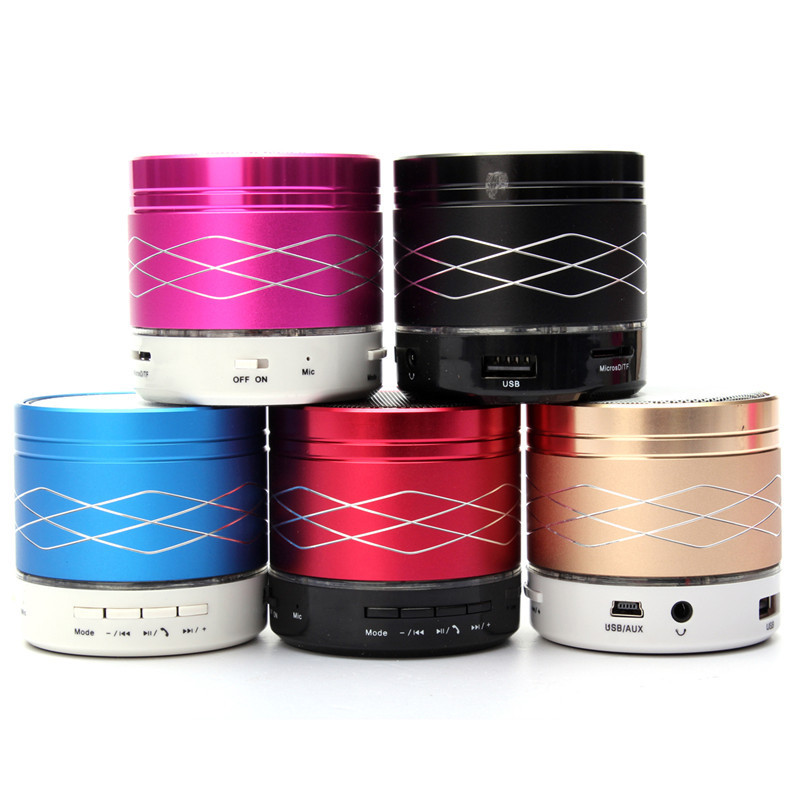 new arrival wireless bluetooth speaker mini led audio speaker + 2 in 1 usb charging cable 60*60*58mm