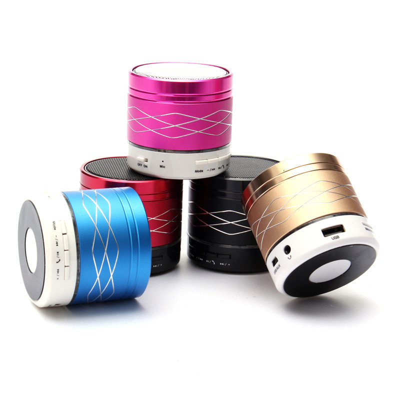 new arrival wireless bluetooth speaker mini led audio speaker + 2 in 1 usb charging cable 60*60*58mm