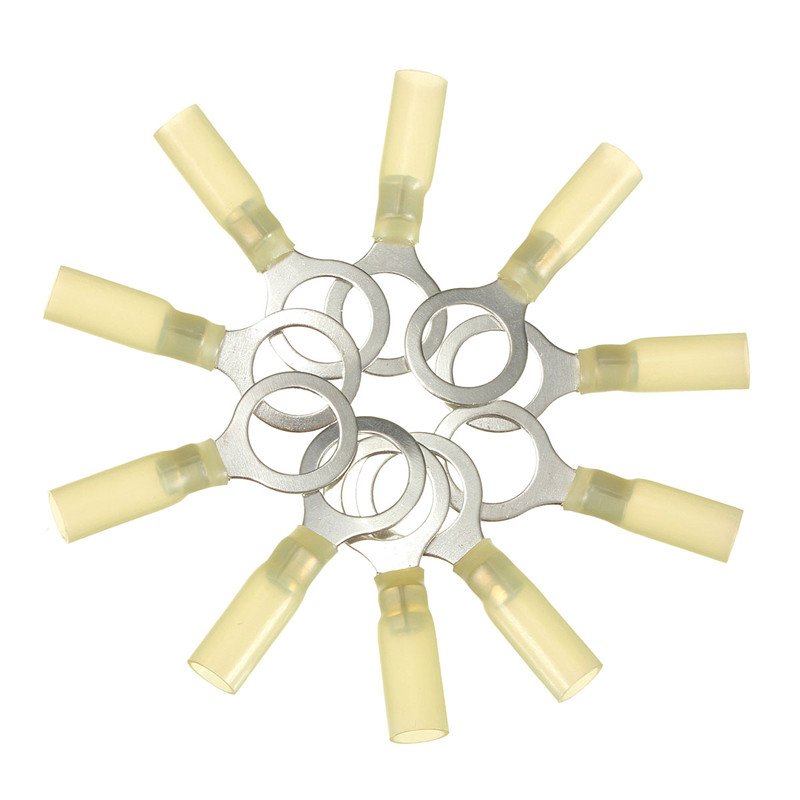 new arrvial!!!10pcs 13mm yellow terminals insulated ring connector 4.0-6.0mm 12-10awg m13 electrical equipment durable new arrvial!!!10pcs 13mm yellow terminals insulated ring connector 4.0-6.0mm 12-10awg m13 electrical equipment durable
