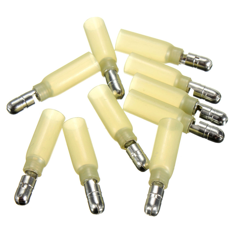 new arrvial!!!10pcs 3.2cm yellow crimp terminals male bullet connector 4.0-6.0mm 12-10awg new electrical equipment