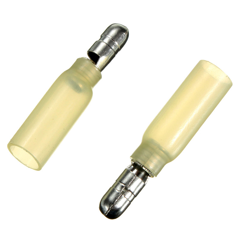 new arrvial!!!10pcs 3.2cm yellow crimp terminals male bullet connector 4.0-6.0mm 12-10awg new electrical equipment