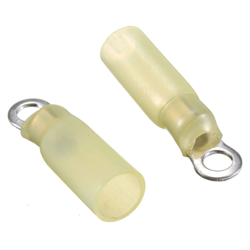 new arrvial!!! 10pcs 4.3mm yellow terminals insulated ring connector 4.0-6.0mm 12-10awg m4 electrical equipment