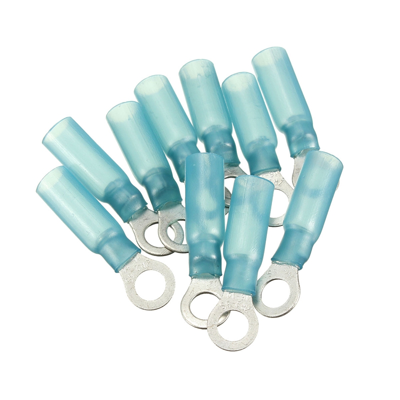 new arrvial!!!10pcs 5.3mm blue crimp terminals insulated ring connector 1.5-2.5mm 16-14awg m5 electrical equipment
