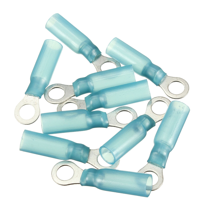 new arrvial!!!10pcs 5.3mm blue crimp terminals insulated ring connector 1.5-2.5mm 16-14awg m5 electrical equipment