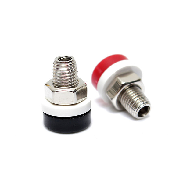 new arrvial!!2pcs 2mm brass binding post banana socket jack plug black red for stereo speaker excellent quality