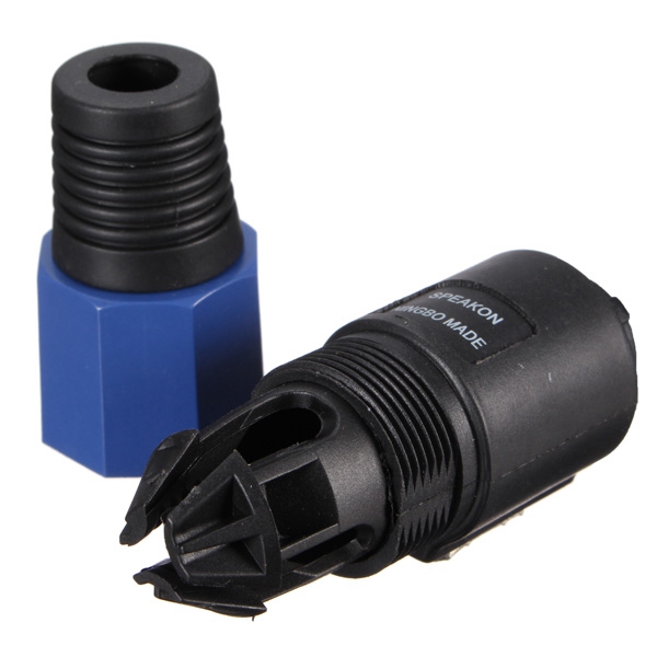 new arrvial!!!2pcs blue ring speakon speaker cable 4pin 4pole pro audio male plugs connector excellent quality