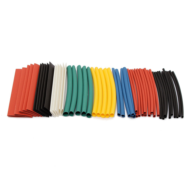 new arrvial!! 50pcs 90mm polyolefin 2:1 halogen- heat shrink tube sleeving kit 8 sizes excellent quality
