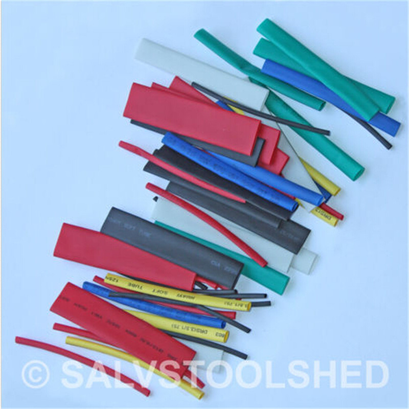 new arrvial!! 50pcs 90mm polyolefin 2:1 halogen- heat shrink tube sleeving kit 8 sizes excellent quality