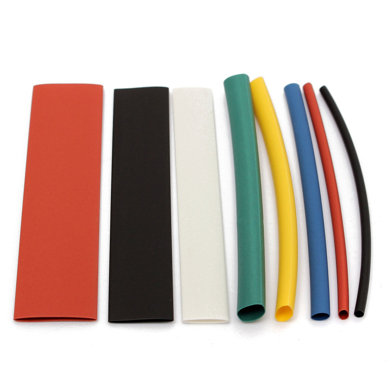 new arrvial!! 50pcs 90mm polyolefin 2:1 halogen- heat shrink tube sleeving kit 8 sizes excellent quality