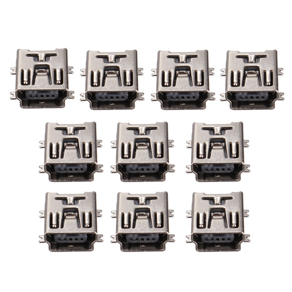 new arrvial!!! pack of 10 mini usb type b smd female socket 5-pin 5 pin jack connector port new new arrvial!!! pack of 10 mini usb type b smd female socket 5-pin 5 pin jack connector port new