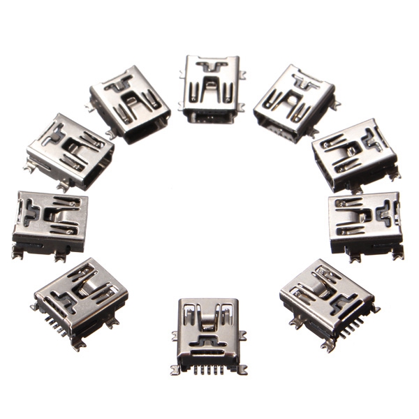 new arrvial!!! pack of 10 mini usb type b smd female socket 5-pin 5 pin jack connector port new