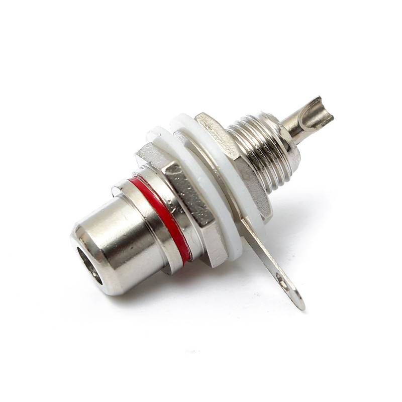 new arrvial!!!silver plated rca phono chassis sleve nut bulkhead solder female sockets insulated panel connectors