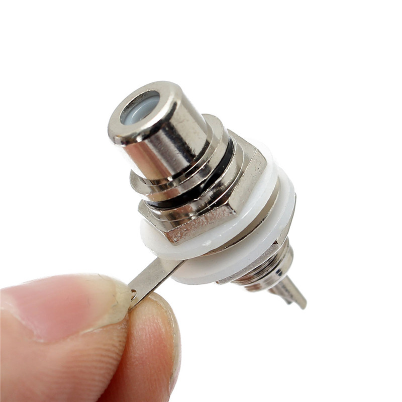 new arrvial!!!silver plated rca phono chassis sleve nut bulkhead solder female sockets insulated panel connectors