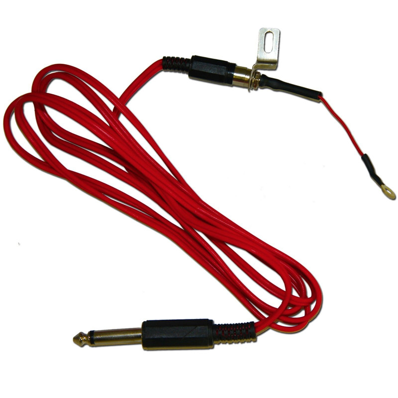 new arrvial!! tattoo gun machine auxiliary cable rca jack conversion kit red plug clip cord 1/4" excellent quality