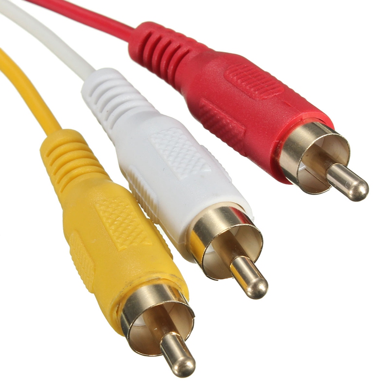 new black 5 feet 1.5m hdmi-male to 3 rca video audio av cable adapter for hdtv 1080p