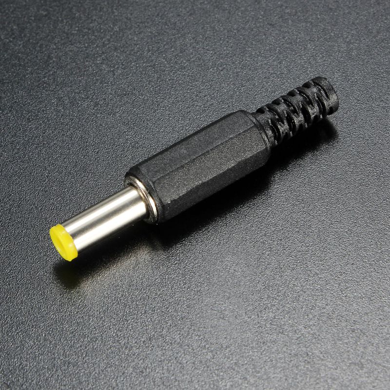 new dc 14mm 5.5x2.5mm male power plug jack socket connectors with yellow color tip new dc 14mm 5.5x2.5mm male power plug jack socket connectors with yellow color tip