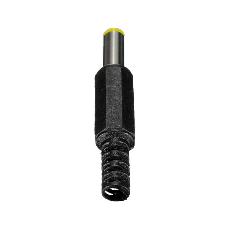 new dc 14mm 5.5x2.5mm male power plug jack socket connectors with yellow color tip