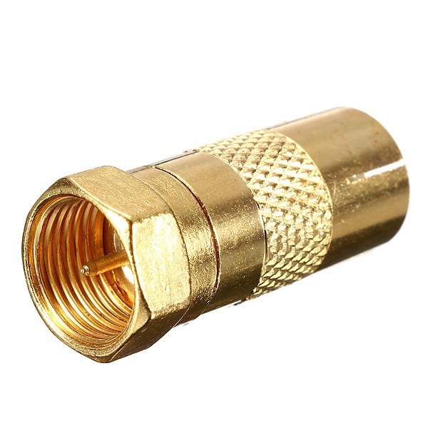 new gold plated f male plug to tv aerial female socket adaptor rf coaxial converter