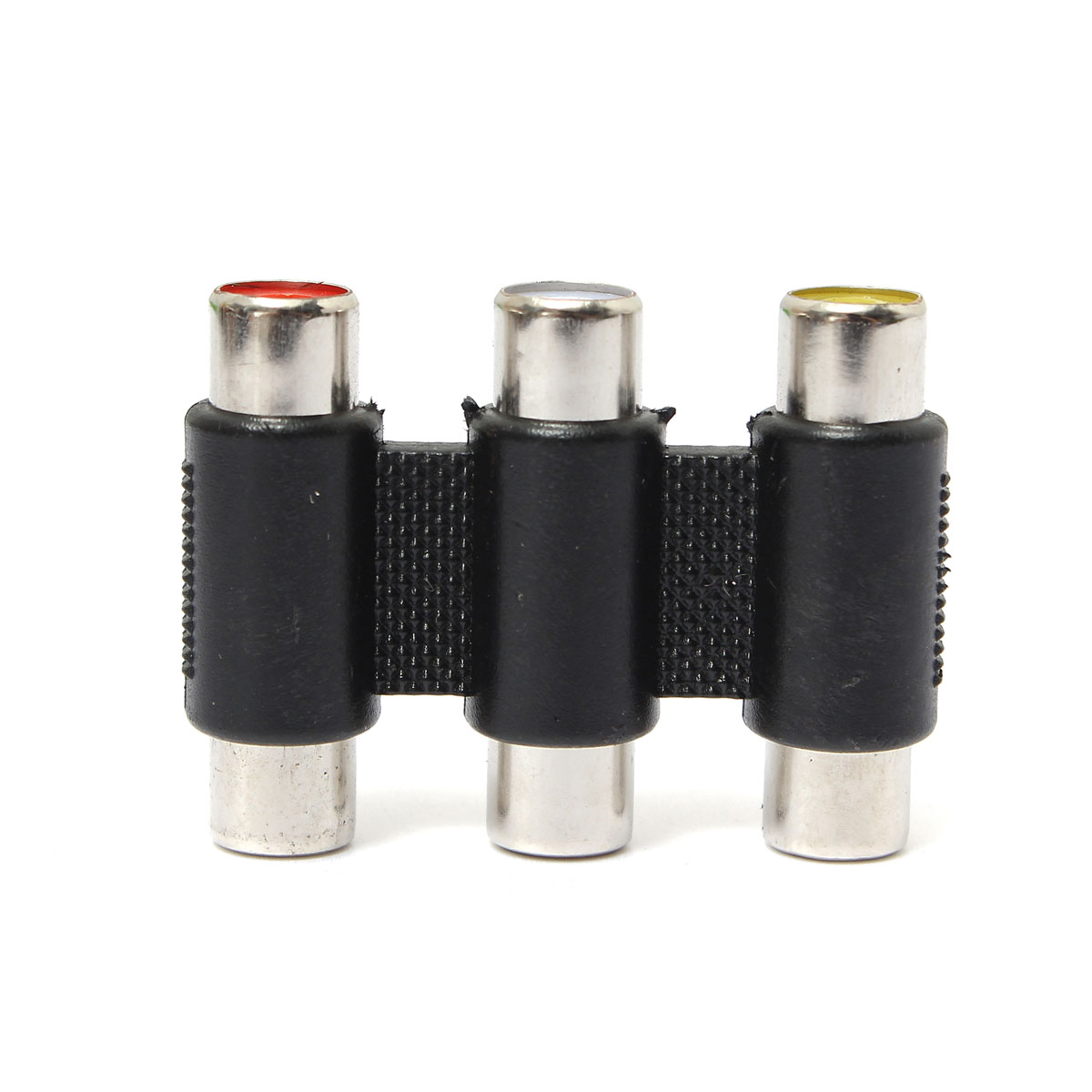new triple 3 rca av audio video female to female f/f jack connector coupler adapter