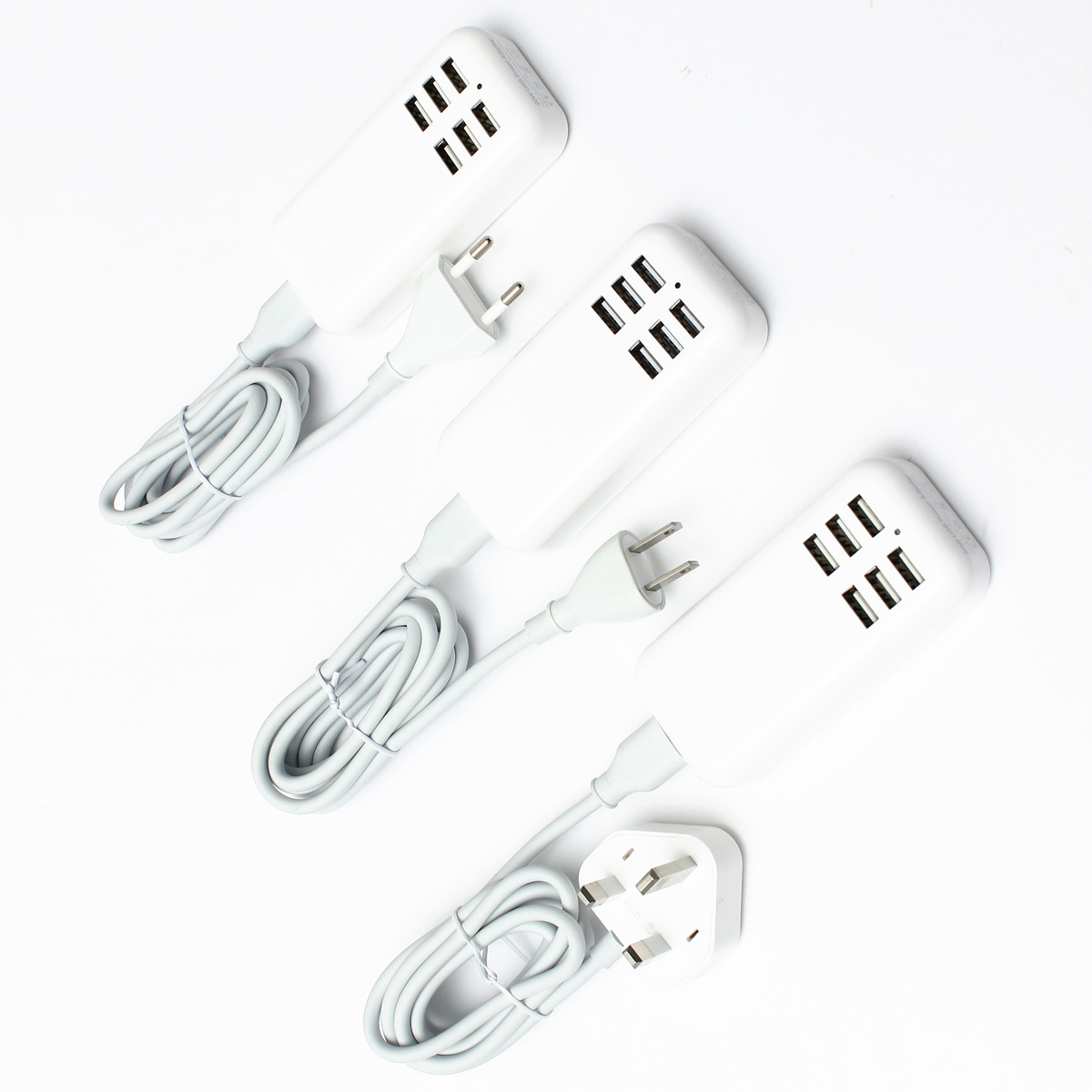 new universal 6 port portable usb hub desktop wall charger adapter eu/us/uk plug for phone tablet pc