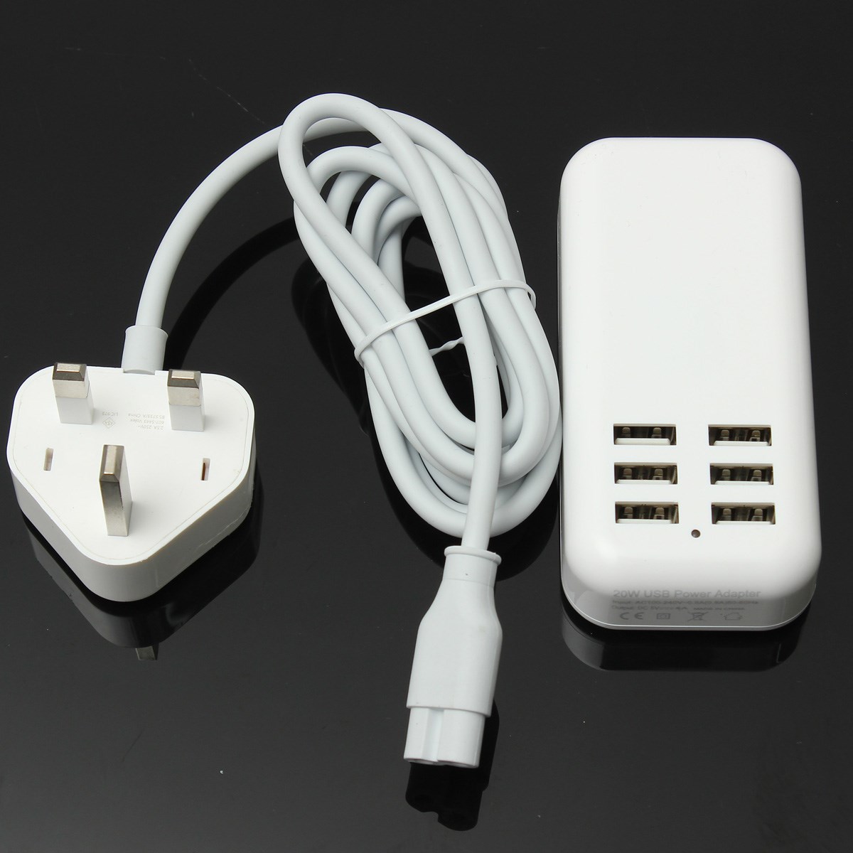 new universal 6 port portable usb hub desktop wall charger adapter eu/us/uk plug for phone tablet pc