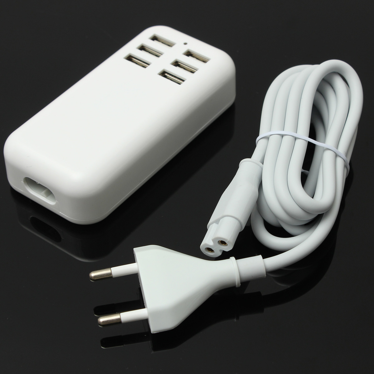 new universal 6 port portable usb hub desktop wall charger adapter eu/us/uk plug for phone tablet pc