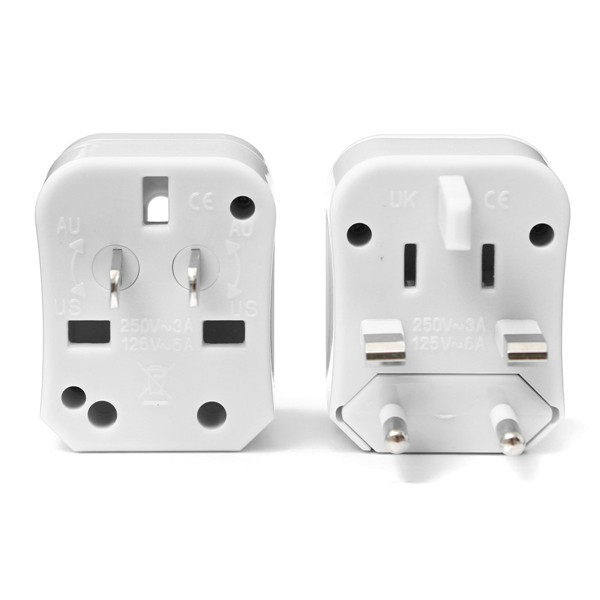 new universal travel power outlet socket us/uk/eu/au plug adapter converter set