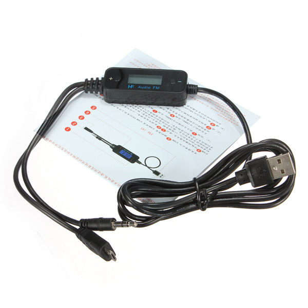 new usb led car fm-185 transmitter audios player for iphone5/4s for samsung mid 3.5mm