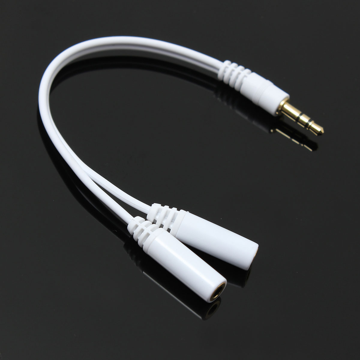 new white 3.5mm earphones headphones audio adapter cable lead cord jack y splitter new white 3.5mm earphones headphones audio adapter cable lead cord jack y splitter