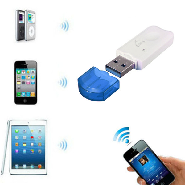 new wireless usb bluetooth stereo audio music receiver adapter for iphone blue/red new wireless usb bluetooth stereo audio music receiver adapter for iphone blue/red