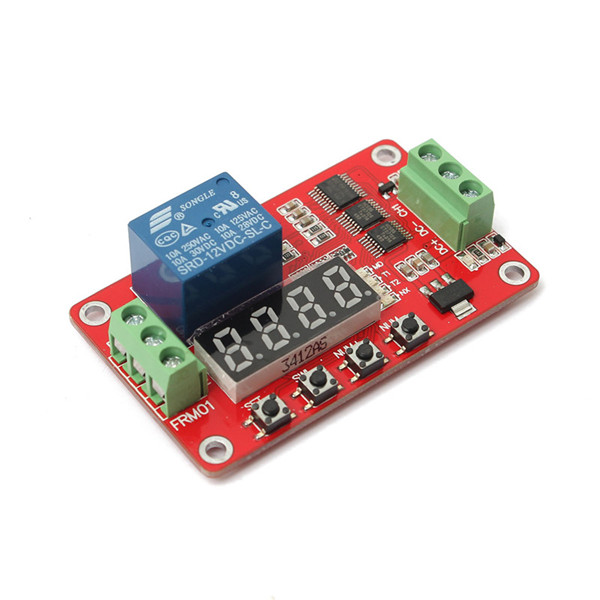 newest 12v dc multifunction self-lock relay plc cycle timer module delay time switch
