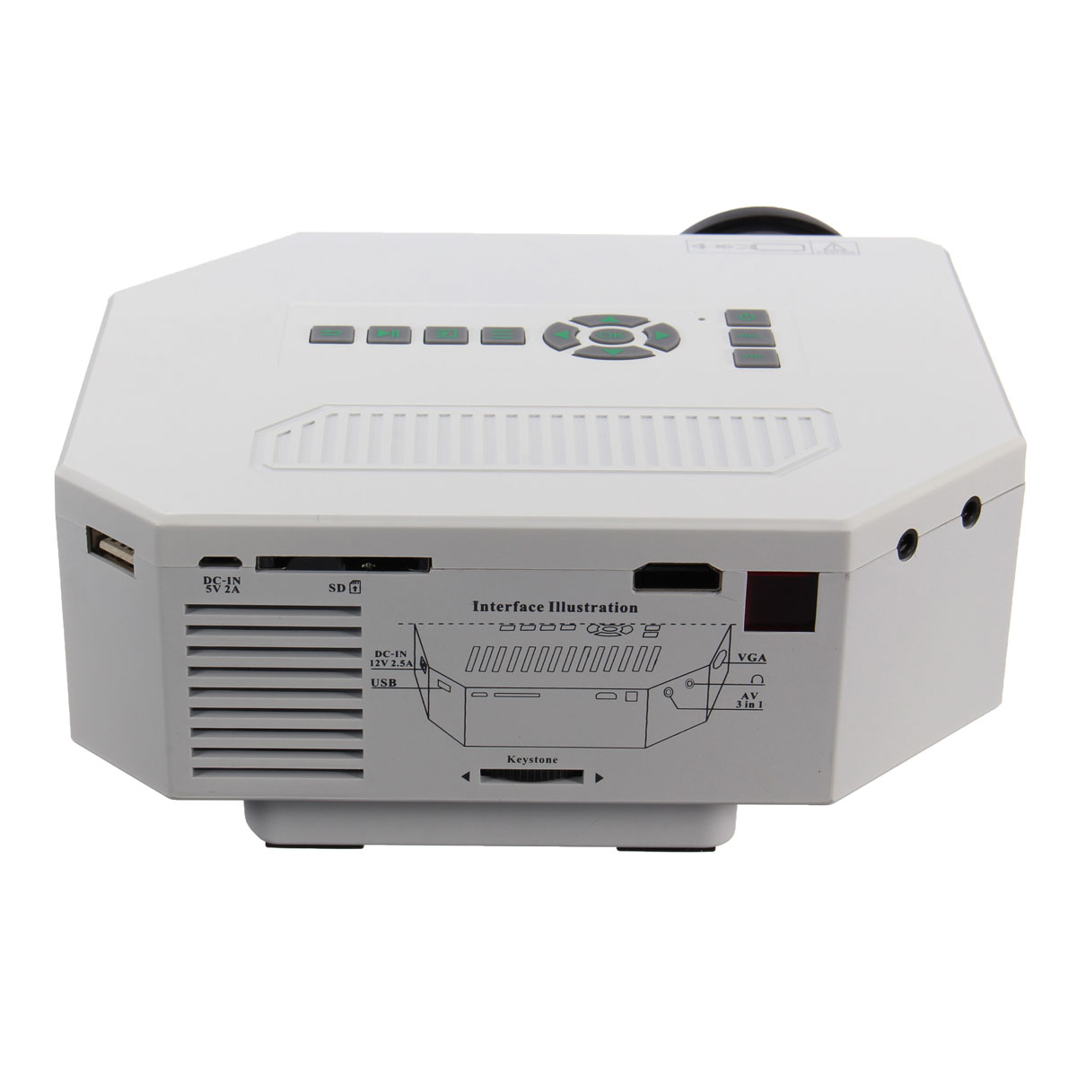 newest 2015 home theater 1200lumens hdmi usb 3d red blue lcd mini 1080p led video portable projector full hd