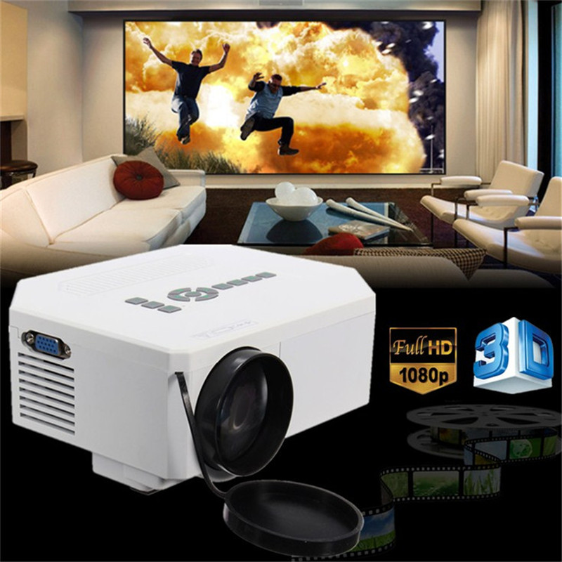 newest 2015 home theater 1200lumens hdmi usb 3d red blue lcd mini 1080p led video portable projector full hd