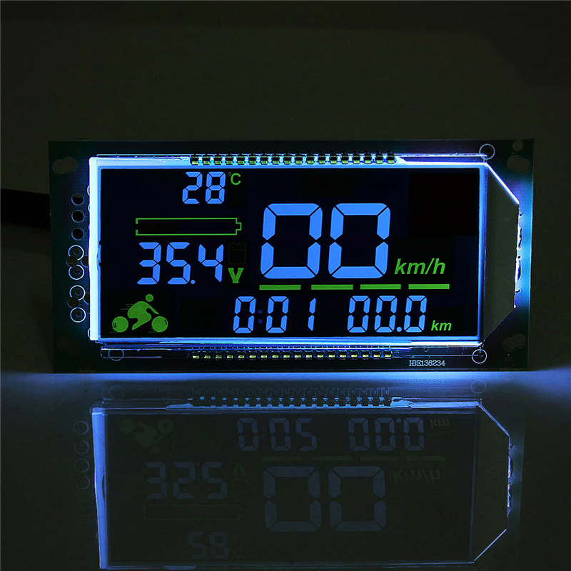 newest 48v 60v multifunction voltmeter thermometer speedometer for electric bicycle car
