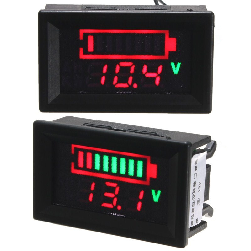 original new 12v acid lead batteries panel led indicator battery capacity digital monitor indicator tester voltmeter