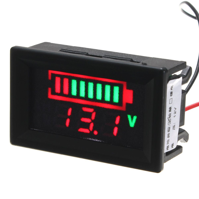 original new 12v acid lead batteries panel led indicator battery capacity digital monitor indicator tester voltmeter